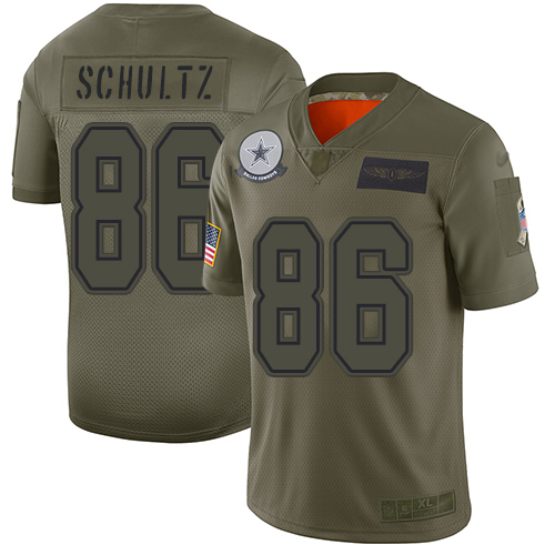 Men Dallas Cowboys Limited Camo Dalton Schultz #86 2019 Salute to Service NFL Jersey